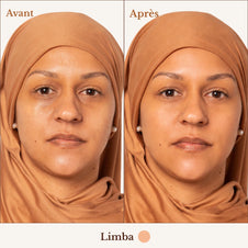 Avant / après BB Crème Nude Skin, teinte Limba